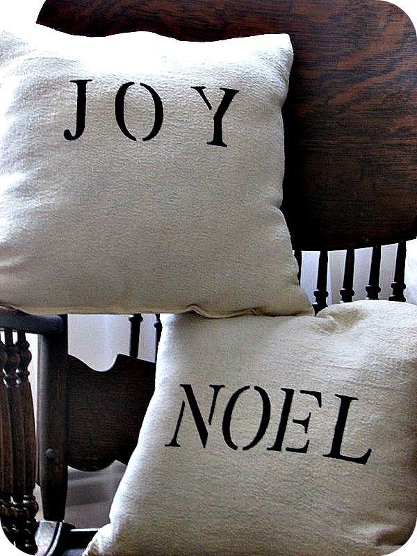 super easy dropcloth pillows, crafts, seasonal holiday decor