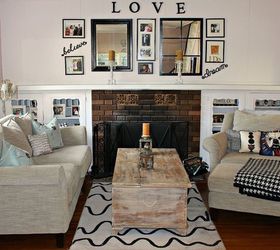 our living room makeover and gallery wall, dining room ideas, home decor, wall decor, Our living room makeover with our gallery wall above the fireplace