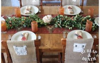 Rustic Thanksgiving Table and DIY Euonymus Centerpiece