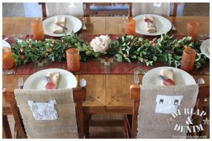 rustic thanksgiving table and diy euonymus centerpiece, seasonal holiday d cor, thanksgiving decorations