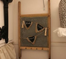 laundry room makeover, home decor, laundry rooms, I Made this vintage washboard art from a washboard found at a yard sale for 1 and the flags say Wash Fold Repeat