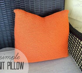 diy crate and barrel inspired knit pillow, crafts, home decor