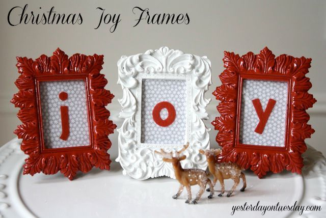 christmas joy frames holidayhome christmascrafts christmas decor, christmas decorations, crafts, seasonal holiday decor, You can create these Christmas Joy Frames in under ten minutes They make a great hostess gift or decor item