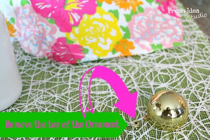 lilly pulitzer inspired christmas ornaments a lil diy decoupage glue, christmas decorations, crafts, decoupage, seasonal holiday decor, Get the 411 on making DIY Decoupage Christmas Ornaments