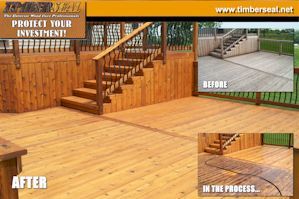 schererville indiana deck restoration and refinishing clean and seal, decks, home maintenance repairs, This is the before during and after of the restoration process finished in our Cedar Gold Oil Finish