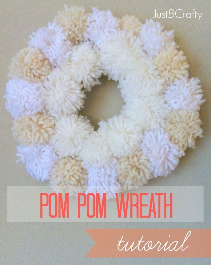 pom pom wreath tutorial, crafts, wreaths