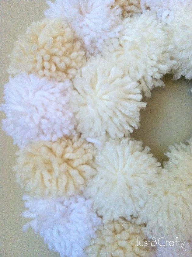 pom pom wreath tutorial, crafts, wreaths, Form a circle with pipe cleaners and attach your pom poms Easy See for the complete photo tutorial