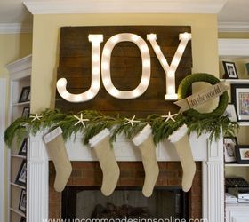joy to the world christmas mantel, christmas decorations, crafts, pallet, seasonal holiday decor