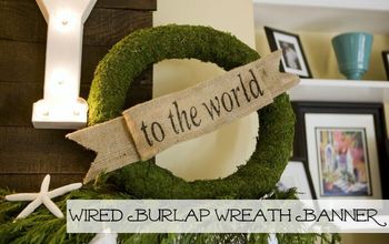 Burlap Wired Wreath Banner