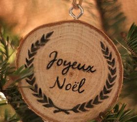 personalized wood slice christmas ornaments gifts, christmas decorations, crafts, seasonal holiday decor, Wood Slice Christmas Ornament
