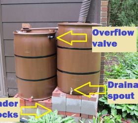 water your garden save money and live green with a rain barrel, gardening, go green, Rain Barrel Setup