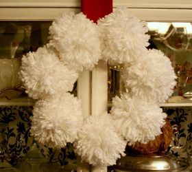 i ve been wanting to make a pom pom wreath for 2 years, crafts, seasonal holiday decor, wreaths, I love how fluffy it is