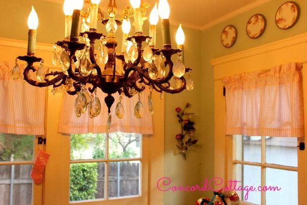 holiday house tour kitchen, christmas decorations, kitchen design, seasonal holiday decor, The chandelier was a gift free
