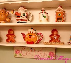 holiday house tour kitchen, christmas decorations, kitchen design, seasonal holiday decor, Great place to store teapots and small items