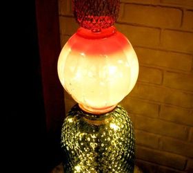 how about a glass globe christmas tree, christmas decorations, gardening, repurposing upcycling, seasonal holiday decor, I was able to light this one since it is semi protected from the weather and because the tree was right in front of the power source