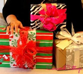 6 holiday gift wrap tips you ll want, crafts, seasonal holiday decor, S Shop your home Here are some gifts I have wrapped with things in my home like burlap fabric twin ornaments trader joes brown paper bag