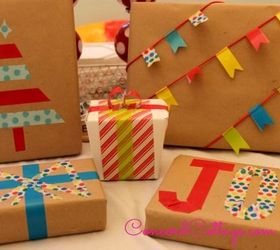 gift wrap ideas with scotch expressions tape, crafts, seasonal holiday decor