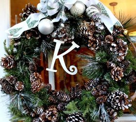 how to make a snowy pinecone wreath, seasonal holiday d cor