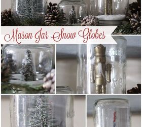 it s not too late for mason jar snow globes, crafts, mason jars, repurposing upcycling, seasonal holiday decor, Waterless Mason Jar Snow Globes