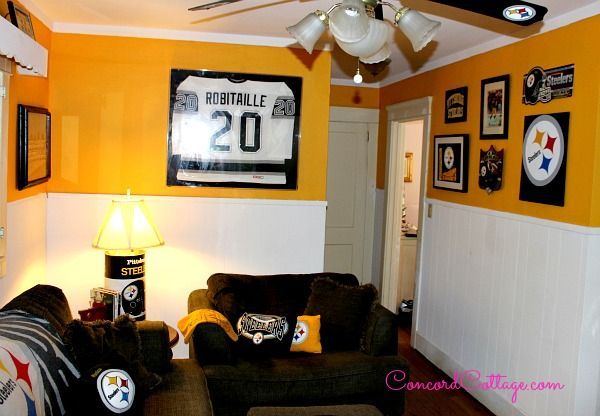 pittsburgh steelers football themed tv room hometalk