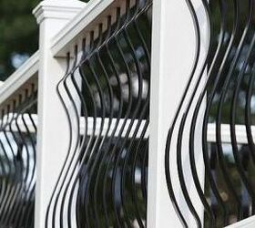 deck and railing inspiration, decks, Beautiful curved iron design