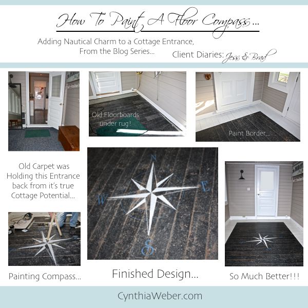 best of 2013 a look back at the projects from a button tufted life, diy, home decor, home improvement, how to, kitchen design, How to paint a floor compass