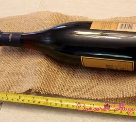 how to make pottery barn inspired wine bags inspiredby, crafts, Cut out your burlap or fabric