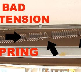 spot and replace bad garage door extension springs, diy, garage doors, home maintenance repairs, how to, This is a bad extension spring
