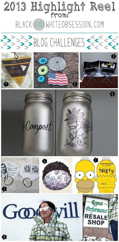 2013 highlight reel, crafts, diy, Blog Challenges like the Macklemore thrift shop challenge from YHL the Pinterest Challenge Craft With What You ve Got Goodwill Upcycle and the Silhouette Challenge