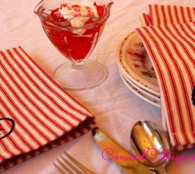 here s how to make pottery barn inspired monogram napkins, crafts, Pottery Barn Inspired Monogram Striped Napkins