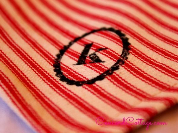 here s how to make pottery barn inspired monogram napkins, crafts, Great for Fourth of July and Christmas too