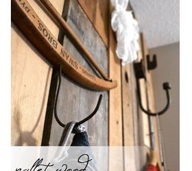 fall in love hanging up your clothes with a pallet wood closet wall, cleaning tips, hardwood floors, woodworking projects, What are these wacky random hooks doing