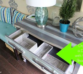 getorganized declutter your foyer fast cheap, foyer, home decor, organizing, Have a couple of old shoe boxes with lids laying around Wrap those babies with a fun wrapping paper and protect with clear contact paper to create a
