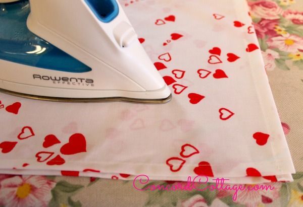 how to make a valentines day hearts tablecloth, crafts, seasonal holiday decor, reupholster, valentines day ideas