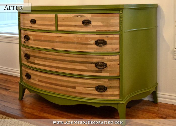 antique credenza makeover, painted furniture, Antique credenza with damaged veneer removed and a new coat of paint