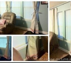 diy curtains from canvas dropcloths, crafts, reupholster, window treatments