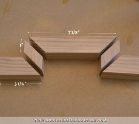 diy side tables with greek key base, diy, painted furniture, Each section of the Greek key design is made of five pieces each cut with a miter saw