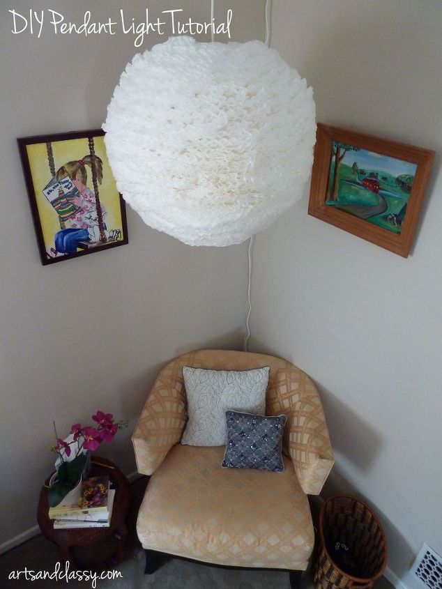 inexpensive diy pendant lamp tutorial, diy, home decor, how to, lighting