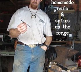 how to make homemade nails or spikes on the forge, diy, homesteading, how to, tools