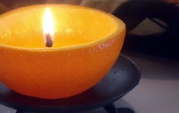DIY Orange Candles