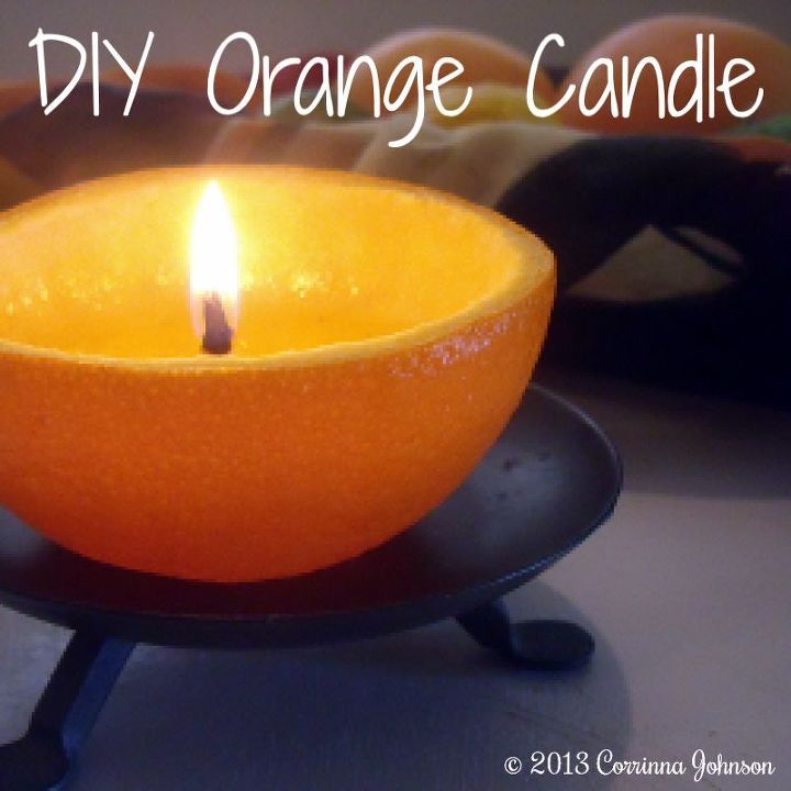 diy orange candles, crafts