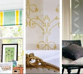 how to rockstar roller blinds using stencils, home decor, painting, window treatments, windows, Stencils stripes borders use wall stencils