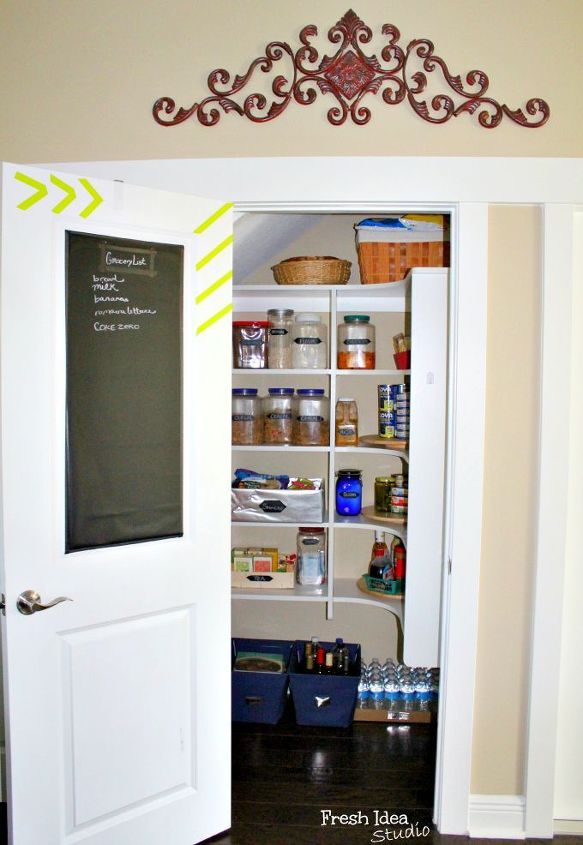 give your pantry a pop of pretty in one hour or less, cleaning tips, closet, Start by taking everything out This is the worst part of this makeover Promise