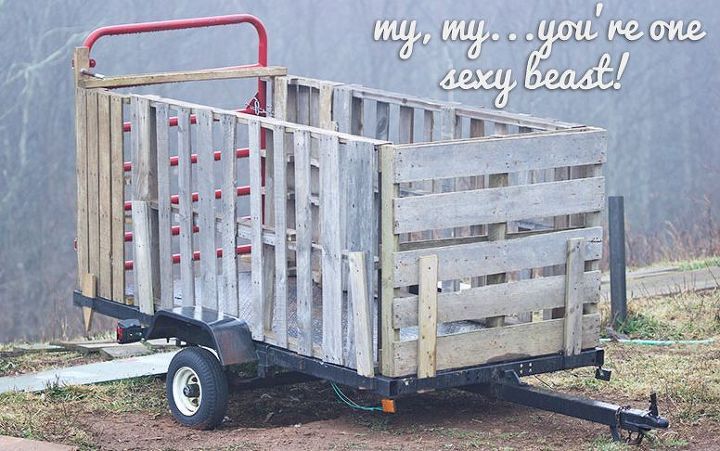 our diy farm use pallet trailer, homesteading, outdoor living, pallet, repurposing upcycling