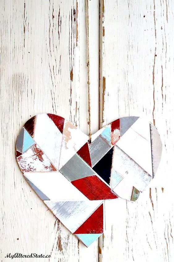 wood heart reclaimed valentine myalteredstate, crafts, seasonal holiday decor, valentines day ideas, woodworking projects