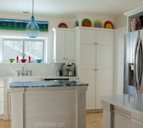 fun and cheery cottage kitchen reno, countertops, home decor, home improvement, kitchen backsplash, kitchen design, kitchen island