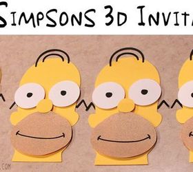 diy 3d invitations, crafts, Happy Homer Invitations