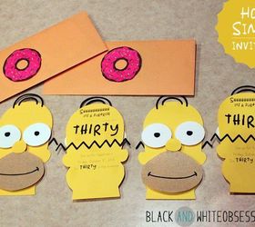diy 3d invitations, crafts, Can you believe Homer s beard was made with sandpaper