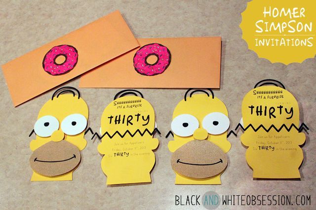 diy 3d invitations, crafts, Can you believe Homer s beard was made with sandpaper