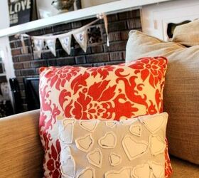 anthropologie inspired heart pillow, crafts, seasonal holiday decor, Voila a beautiful pillow and I saved 187